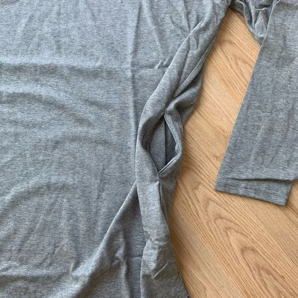 NEW Light Grey High Neck Sweater Lace Up Detail L - Picture 6 of 8